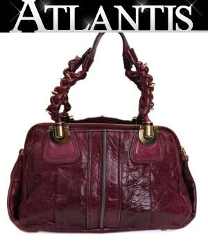 Chloe Eloise Handbag Leather Bordeaux Purple